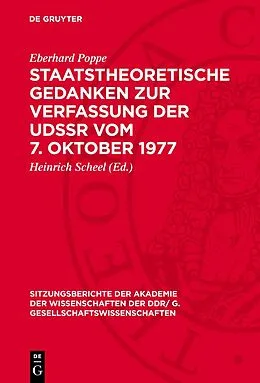 PDF Staatstheoretische Gedanken zur Verfassung der UdSSR vom 7. Oktober 1977 von Eberhard Poppe