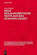 PDF Neue Keilalphabetische Texte aus Ras Schamra-Ugarit von Otto Eissfeldt