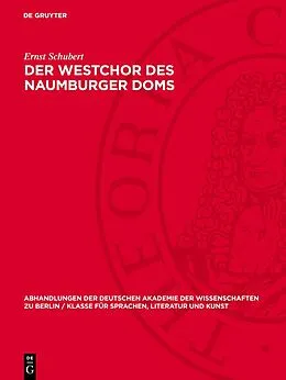 E-Book (pdf) Der Westchor des Naumburger Doms von Ernst Schubert