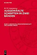 E-Book (pdf) Geschichte, Sprachwissenschaft und anderes. Briefe von M. W. Lomonossow