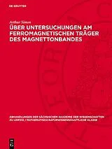 PDF Über Untersuchungen am ferromagnetischen Träger des Magnettonbandes von Arthur Simon