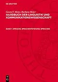 PDF Sprache, Sprachentstehung, Sprachen von Georg F. Meier, Barbara Meier