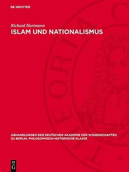 E-Book (pdf) Islam und Nationalismus von Richard Hartmann
