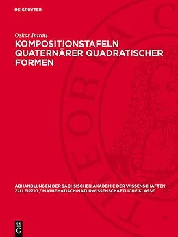 E-Book (pdf) Kompositionstafeln quaternärer quadratischer Formen von Oskar Intrau