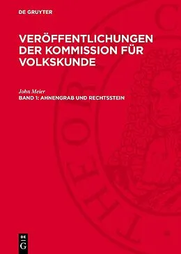 E-Book (pdf) Ahnengrab und Rechtsstein von John Meier