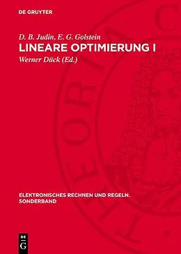 E-Book (pdf) Lineare Optimierung I von D. B. Judin, E. G. Golstein
