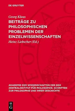 E-Book (pdf) Beiträge zu philosophischen Problemen der Einzelwissenschaften von Georg Klaus