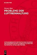 E-Book (pdf) Probleme der Luftreinhaltung von Werner Boie