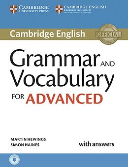 Couverture cartonnée Grammar and Vocabulary for Advanced de Martin Hewings, Simon Haines