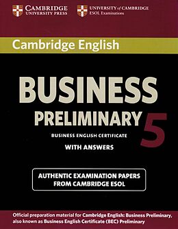 Kartonierter Einband Cambridge BEC Preliminary 5. Student's Book with answers von 