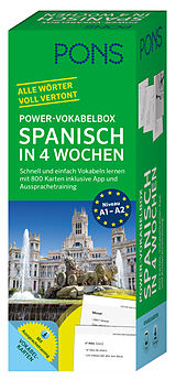 Kartonierter Einband PONS Power-Vokabelbox Spanisch in 4 Wochen von 
