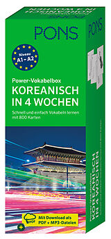 Kartonierter Einband PONS Power-Vokabelbox Koreanisch in 4 Wochen von 