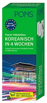 Kartonierter Einband PONS Power-Vokabelbox Koreanisch in 4 Wochen von
