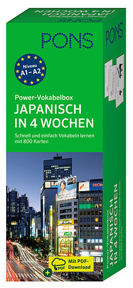 Kartonierter Einband PONS Power-Vokabelbox Japanisch in 4 Wochen von 