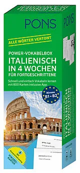 Kartonierter Einband PONS Power-Vokabelbox Italienisch in 4 Wochen für Fortgeschrittene von