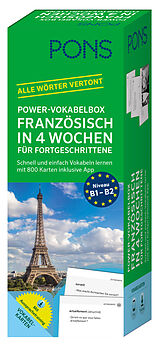 Kartonierter Einband PONS Power-Vokabelbox Französisch in 4 Wochen für Fortgeschrittene von 
