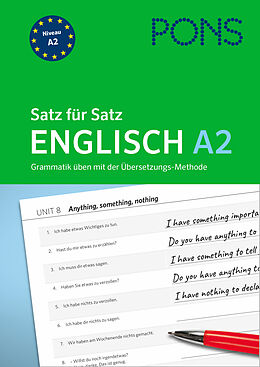 Kartonierter Einband PONS Satz für Satz Englisch A2 von 