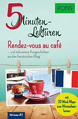 Kartonierter Einband PONS 5-Minuten-Lektüren Französisch A1 - Rendez-vous au café von