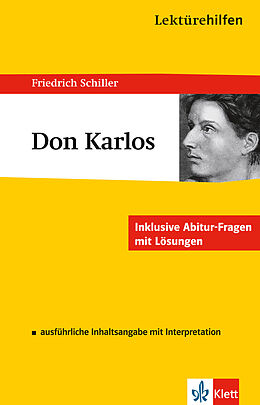 Kartonierter Einband Klett Lektürehilfen Friedrich Schiller, Don Karlos von Hansjürgen Popp