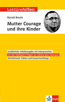 Kartonierter Einband Klett Lektürehilfen Bertolt Brecht, Mutter Courage und ihre Kinder von Nadine Küster