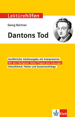 Kartonierter Einband Klett Lektürehilfen Georg Büchner, Dantons Tod von Hansjürgen Popp