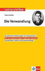 Kartonierter Einband Klett Lektürehilfen Franz Kafka, Die Verwandlung von Wolf Dieter Hellberg