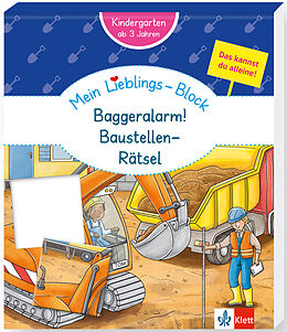 Kartonierter Einband Klett Mein Lieblings-Block Baggeralarm! Baustellen-Rätsel von 