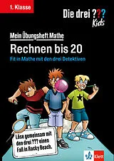 Kartonierter Einband Die drei ??? Kids: Mein Übungsheft Mathe 1. Klasse - Rechnen bis 20 von