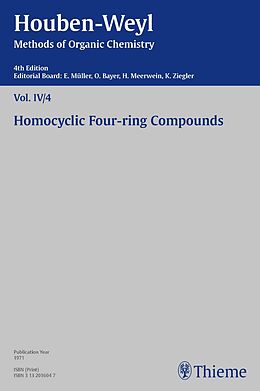 E-Book (pdf) Houben-Weyl Methods of Organic Chemistry Vol. IV/4, 4th Edition von Peter Müller, Heidi Müller-Dolezal, Renate Stoltz