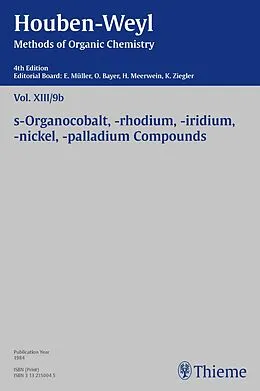 E-Book (pdf) Houben-Weyl Methods of Organic Chemistry Vol. XIII/9b, 4th Edition von H. F. Klein, Christine Kropf, Ernst Langer
