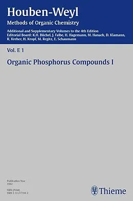 E-Book (pdf) Houben-Weyl Methods of Organic Chemistry Vol. E 1, 4th Edition Supplement von Hans-Jürgen Bestmann, Klaus Jödden, Dieter Klamann