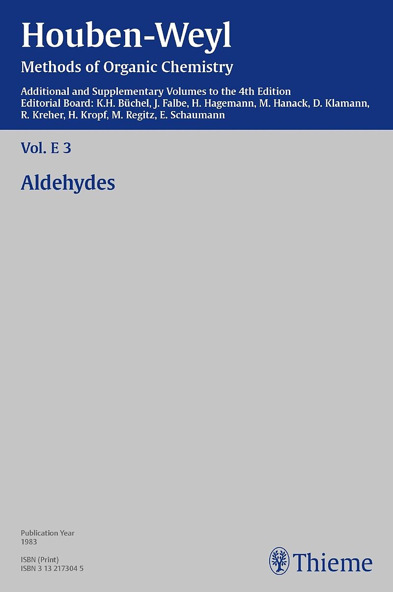 Houben-Weyl Methods of Organic Chemistry Vol. E 3, 4th Edition Supplement