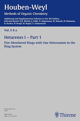 E-Book (pdf) Houben-Weyl Methods of Organic Chemistry Vol. E 6a, 4th Edition Supplement von Jutta Backes, Enno Brunner, Wolfgang Eberbach