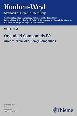 E-Book (pdf) Houben-Weyl Methods of Organic Chemistry Vol. E 16d, 4th Edition Supplement von Jutta Backes, Peter Behnisch, Karl-Heinz Büchel