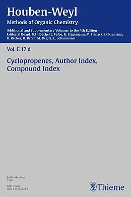 E-Book (pdf) Houben-Weyl Methods of Organic Chemistry Vol. E 17d, 4th Edition Supplement von Mark S. Baird, R.J. Bushby, Holger Butenschön