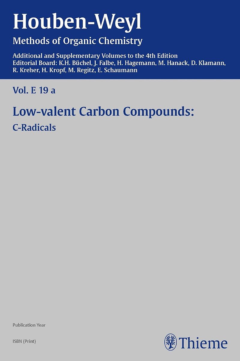 Houben-Weyl Methods of Organic Chemistry Vol. E 19a, 4th Edition Supplement