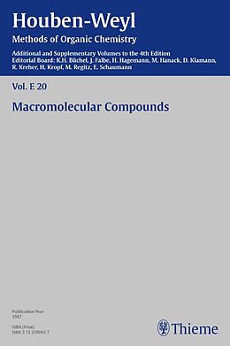 E-Book (pdf) Houben-Weyl Methods of Organic Chemistry Vol. E 20, 4th Edition Supplement von P. Adolphs, Franz-Karl Brochhagen, M. Budnowski