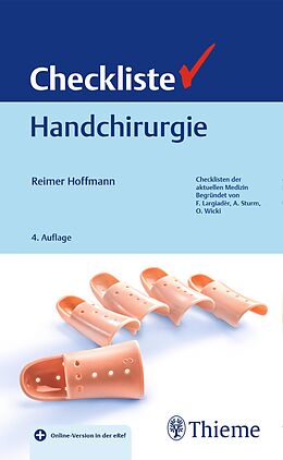 E-Book (pdf) Checkliste Handchirurgie von Reimer Hoffmann