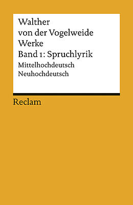 Kartonierter Einband Werke. Gesamtausgabe Band 1 von Walther von der Vogelweide