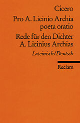 Kartonierter Einband Pro A. Licinio Archia poeta oratio / Rede für den Dichter A. Licinius Archias von Cicero