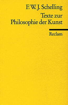 Kartonierter Einband Texte zur Philosophie der Kunst von F W J Schelling