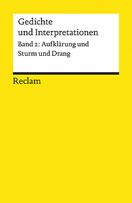 Kartonierter Einband Gedichte und Interpretationen / Aufklärung und Sturm und Drang von 