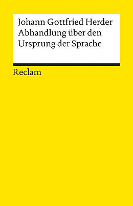 Kartonierter Einband Abhandlung über den Ursprung der Sprache von Johann G Herder