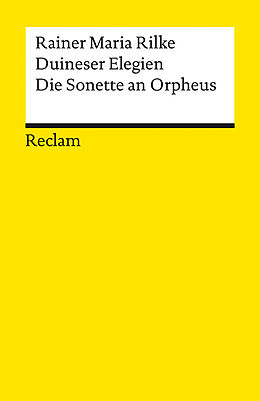 Kartonierter Einband Duineser Elegien - Die Sonette von Orpheus von Rainer Maria Rilke