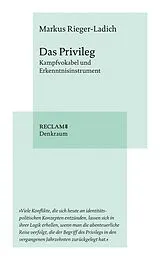 Kartonierter Einband (Kt) Das Privileg von Markus Rieger-Ladich