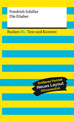 Kartonierter Einband Die Räuber. Textausgabe mit Kommentar und Materialien von Friedrich Schiller