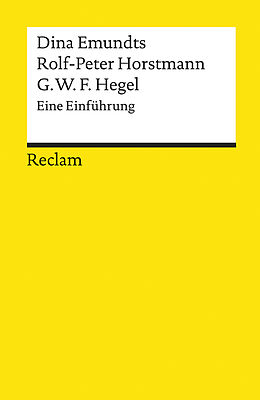Kartonierter Einband G. W. F. Hegel von Dina Emundts, Rolf-Peter Horstmann