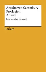 Kartonierter Einband Proslogion/Anrede. Lateinisch/Deutsch von Anselm von Canterbury