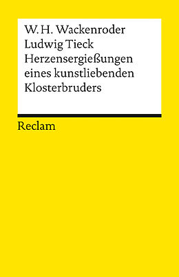 Kartonierter Einband Herzensergießungen eines kunstliebenden Klosterbruders von Wilhelm H Wackenroder, Ludwig Tieck