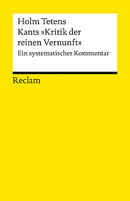 Kartonierter Einband Kants »Kritik der reinen Vernunft« von Holm Tetens